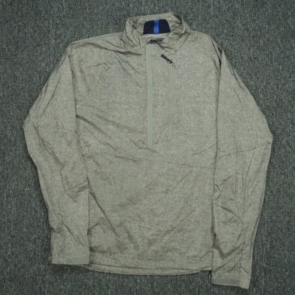 RLX Ralph Lauren Jacket Mens Medium Gray Rotator Pullover Bi-Swing Half Zip